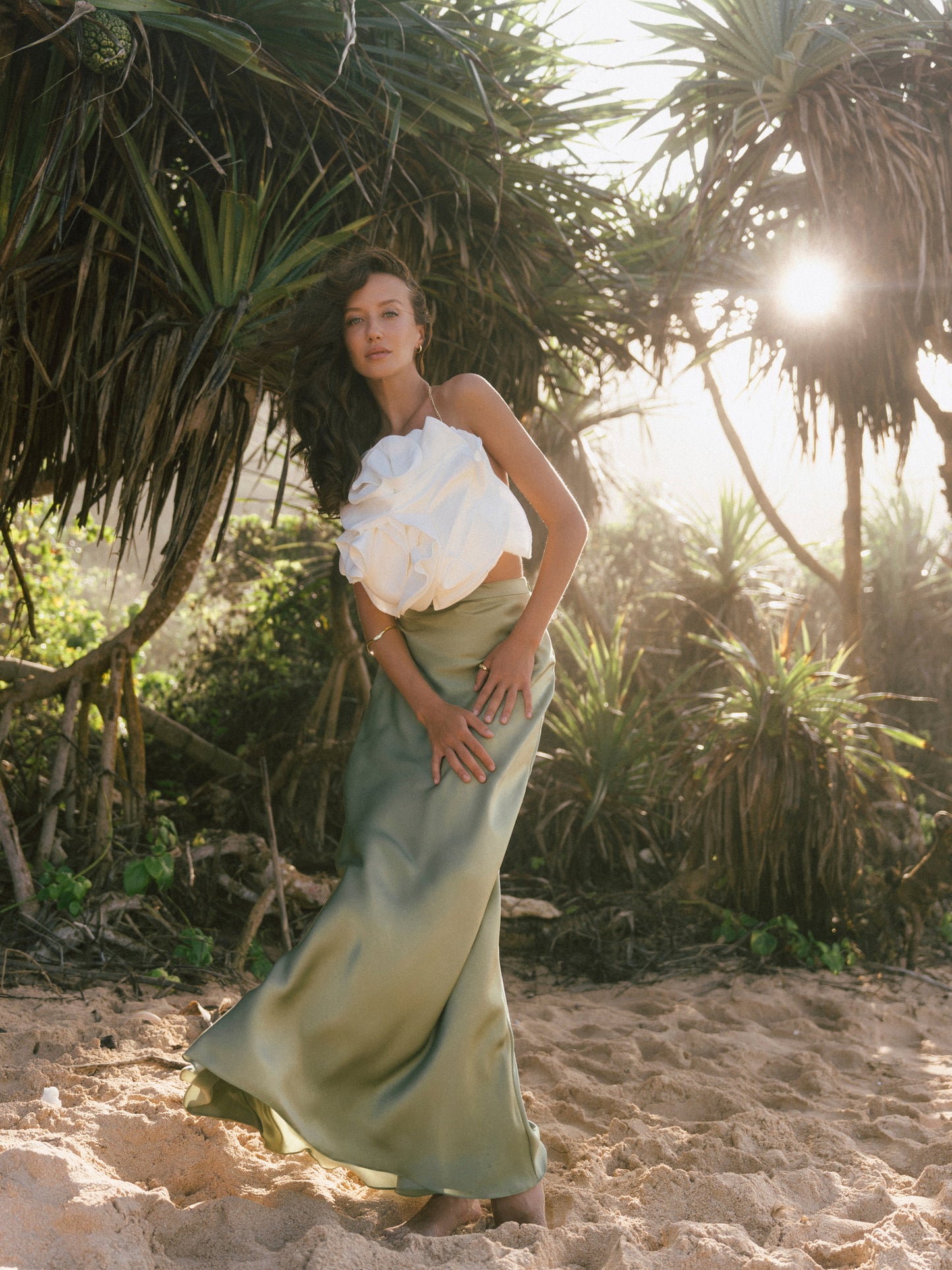 Oria Flower Long Dress