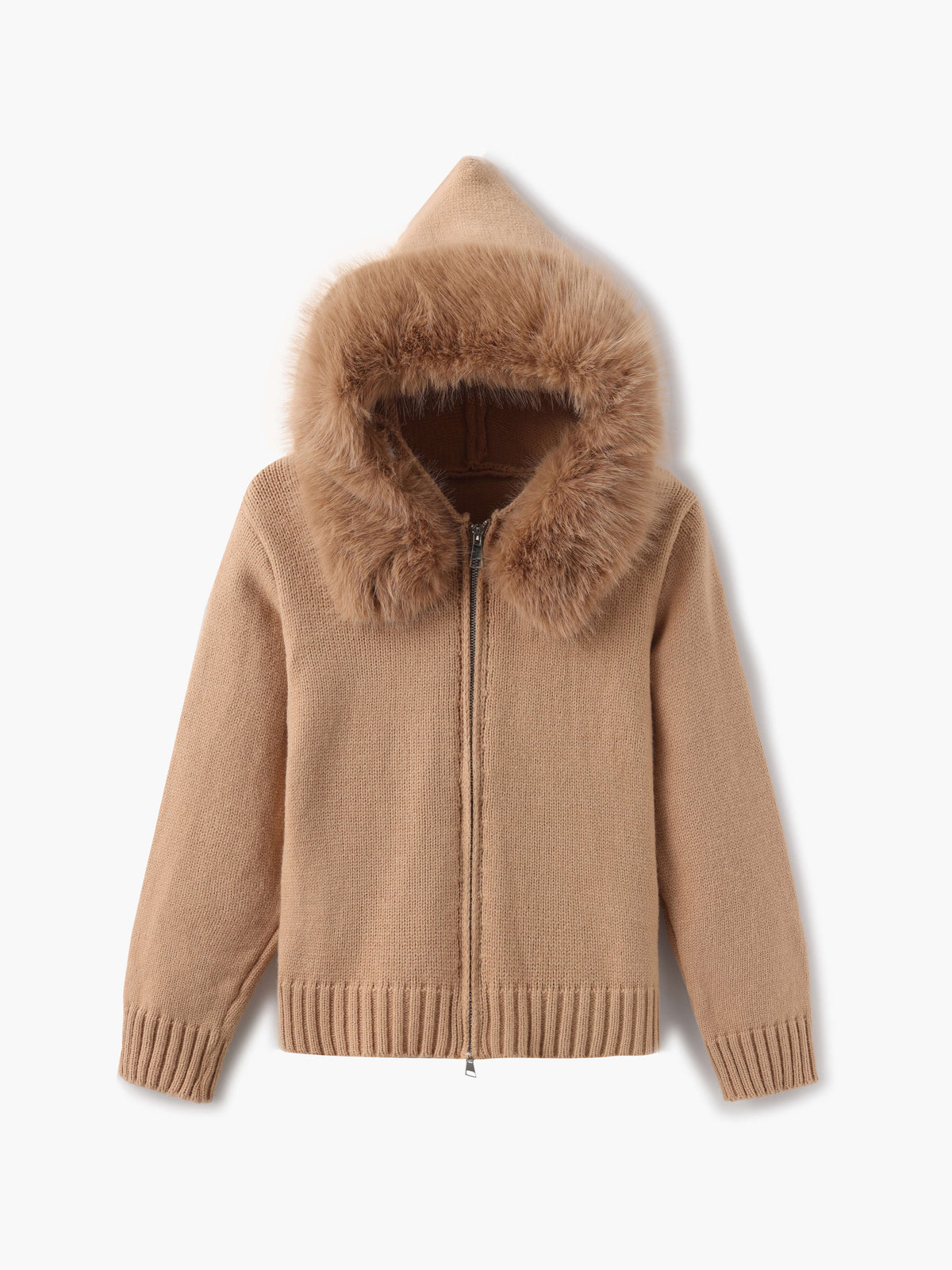 LAMOUR FUR JACKET- BROWN