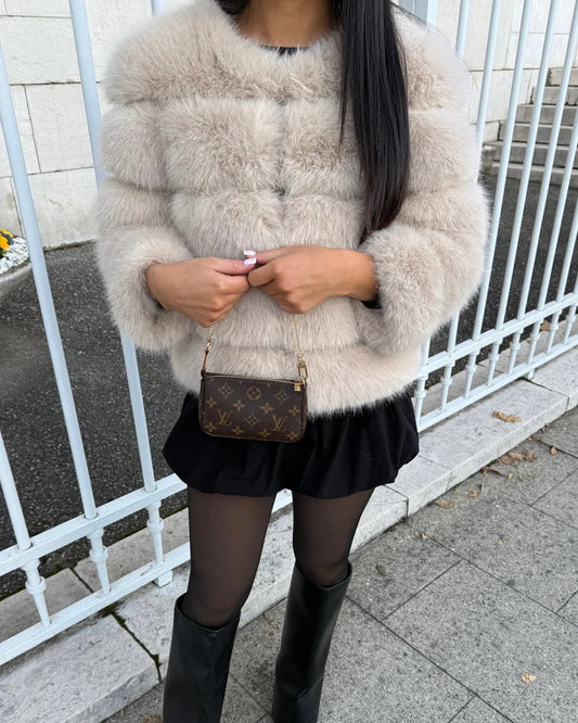 PARIS FUR JACKET - CREAM